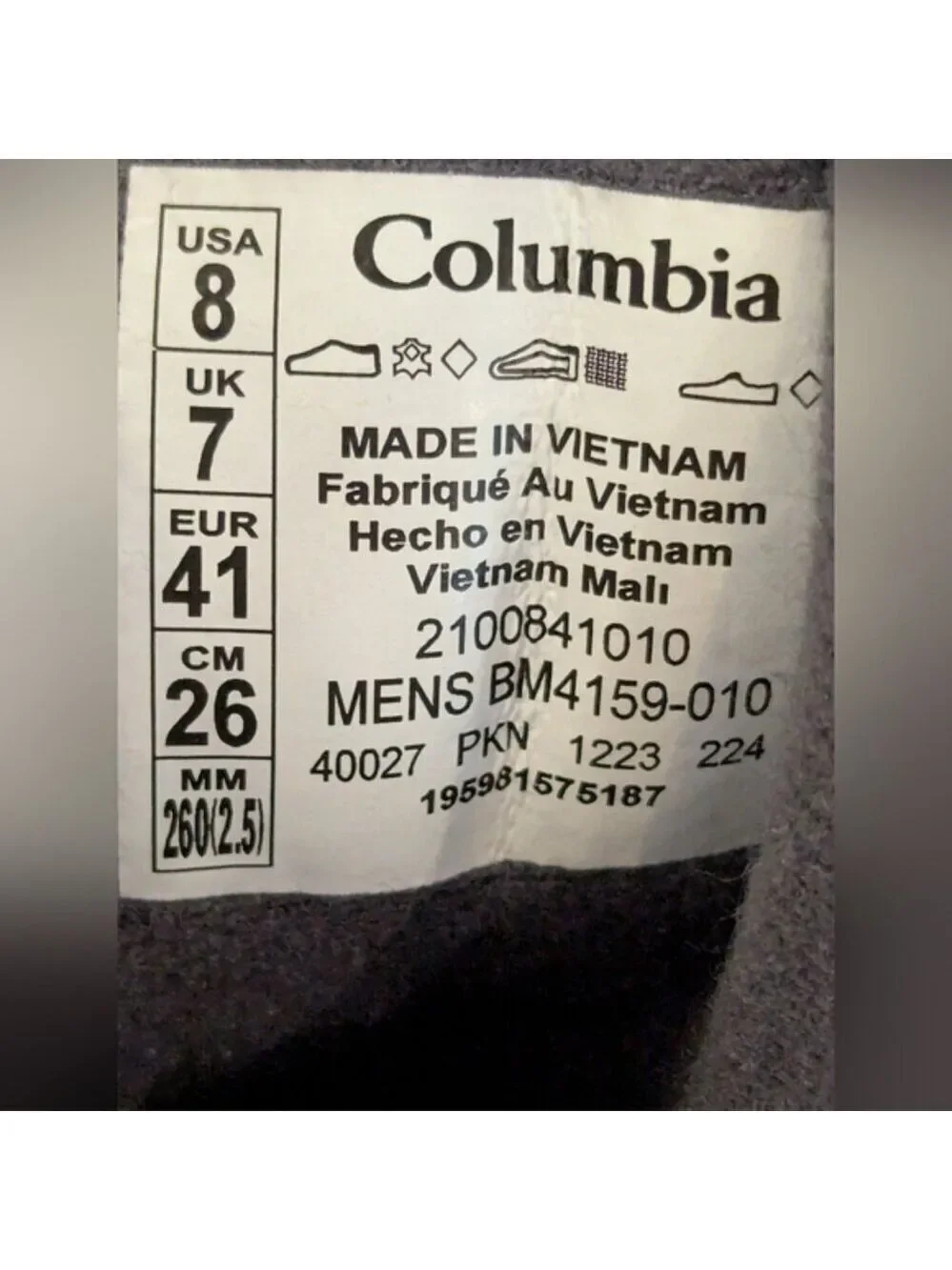 Columbia BUGABOOT III XTM INSULATED MEN'S WINTER BOOTS - size 8 NIB